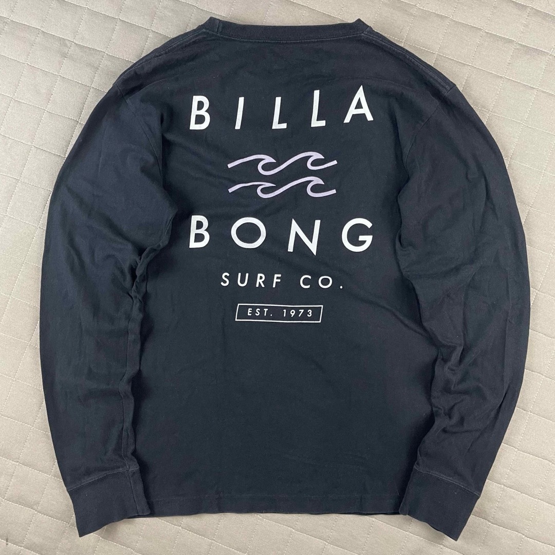 billabong(ビラボン)のビラボン L ブラック バックロゴ 胸ポケット 胸ロゴ  メンズのトップス(Tシャツ/カットソー(七分/長袖))の商品写真