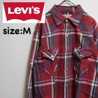 リーバイス(Levi's)のリーバイス　古着　長袖シャツ　ワークシャツ　レトロ　チェック柄　M(シャツ)