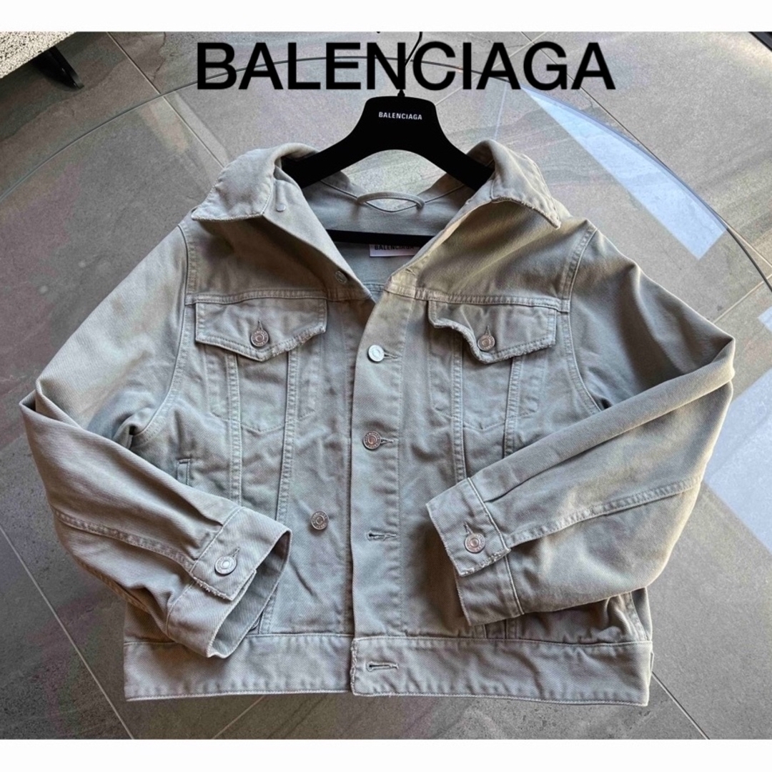 Balenciaga(バレンシアガ)のBALENCIAGA バレンシアガ デニム ジャケット 未使用 レディースのジャケット/アウター(Gジャン/デニムジャケット)の商品写真