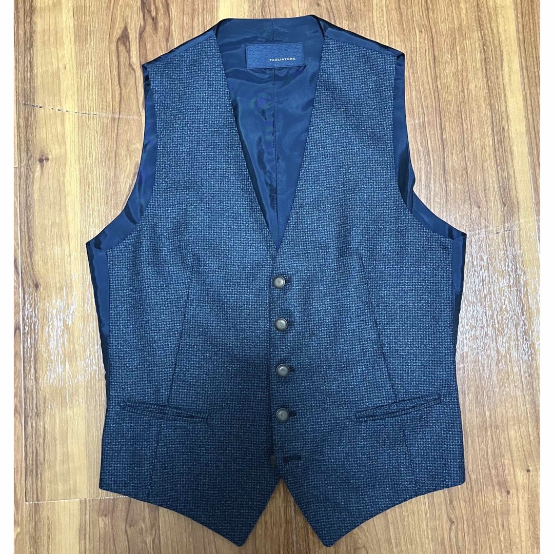 Tagliatore タリアトーレ ベスト 42（メタルボタン）襟付根から裾まで袖丈