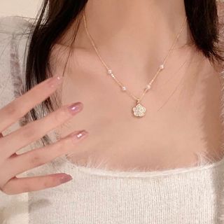 ♡ White rose necklace ♡(ネックレス)