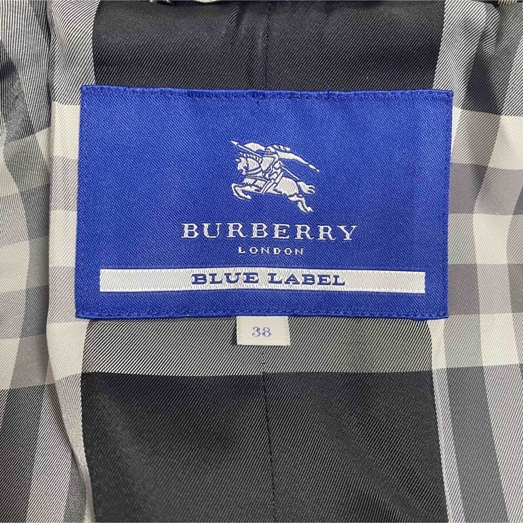 BURBERRY BLUE LABEL(バーバリーブルーレーベル)の【BURBERRY】バーバリー Aライン コート サイズ：38 レディースのジャケット/アウター(ロングコート)の商品写真