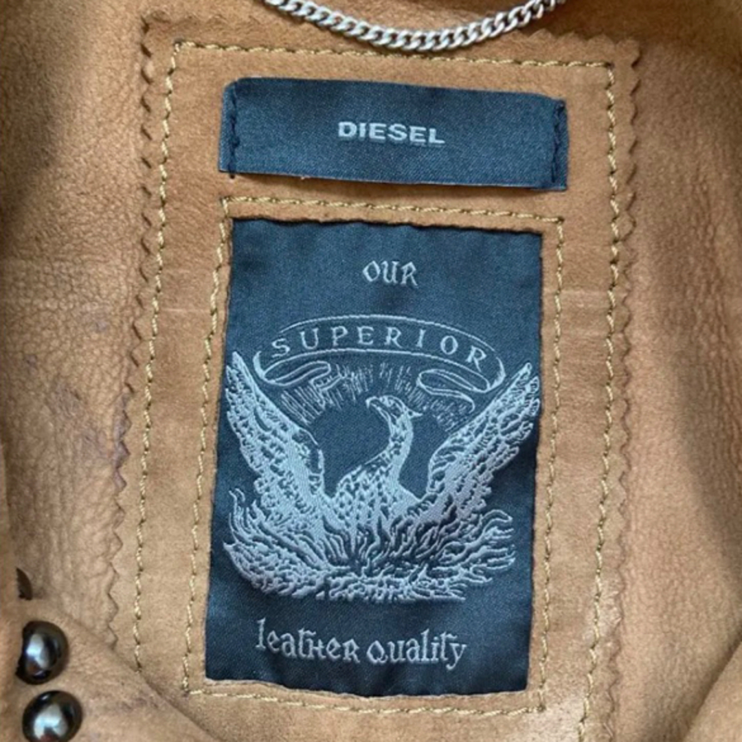 DIESEL(ディーゼル)のDIESEL スタッズ  ライダース  スウェード レザー　大幅お値下げ中 レディースのジャケット/アウター(ライダースジャケット)の商品写真