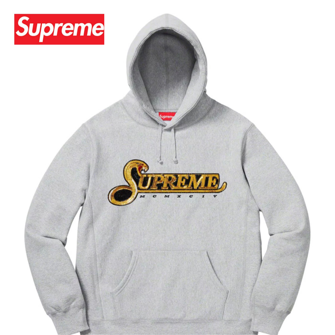 Supreme Sequin Viper Hooded Sweatshirt M