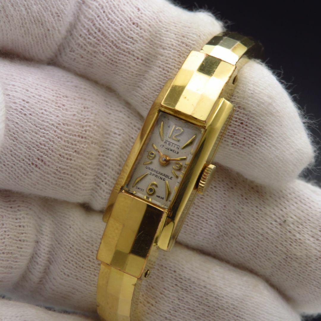 ASTIN 手巻き ブレスレットウォッチ 17JEWELS 18K GFの通販 by ASTIN 手巻き ブレスレットウォッチ 17JEWELS 18K GFの通販 by