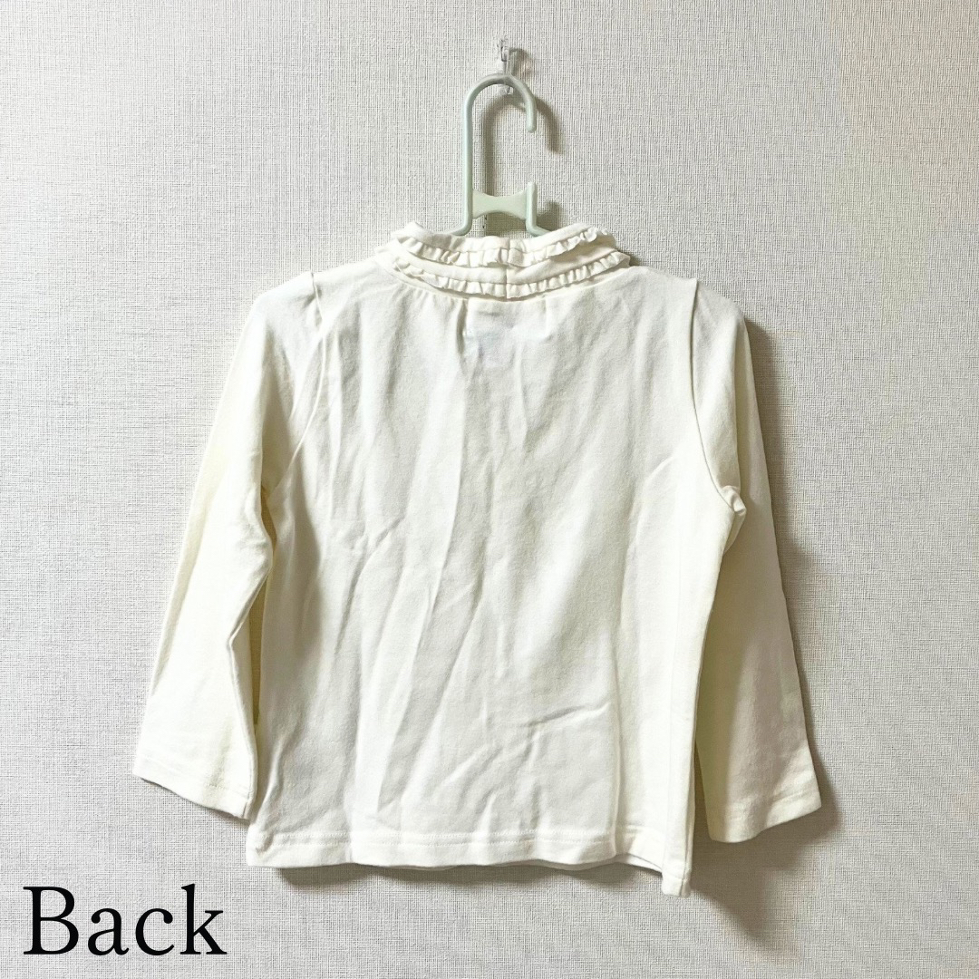 kumikyoku（組曲）(クミキョク)のクミキョク 組曲 タートルネック ハイネック 長袖Tシャツ 白 100cm キッズ/ベビー/マタニティのキッズ服女の子用(90cm~)(Tシャツ/カットソー)の商品写真