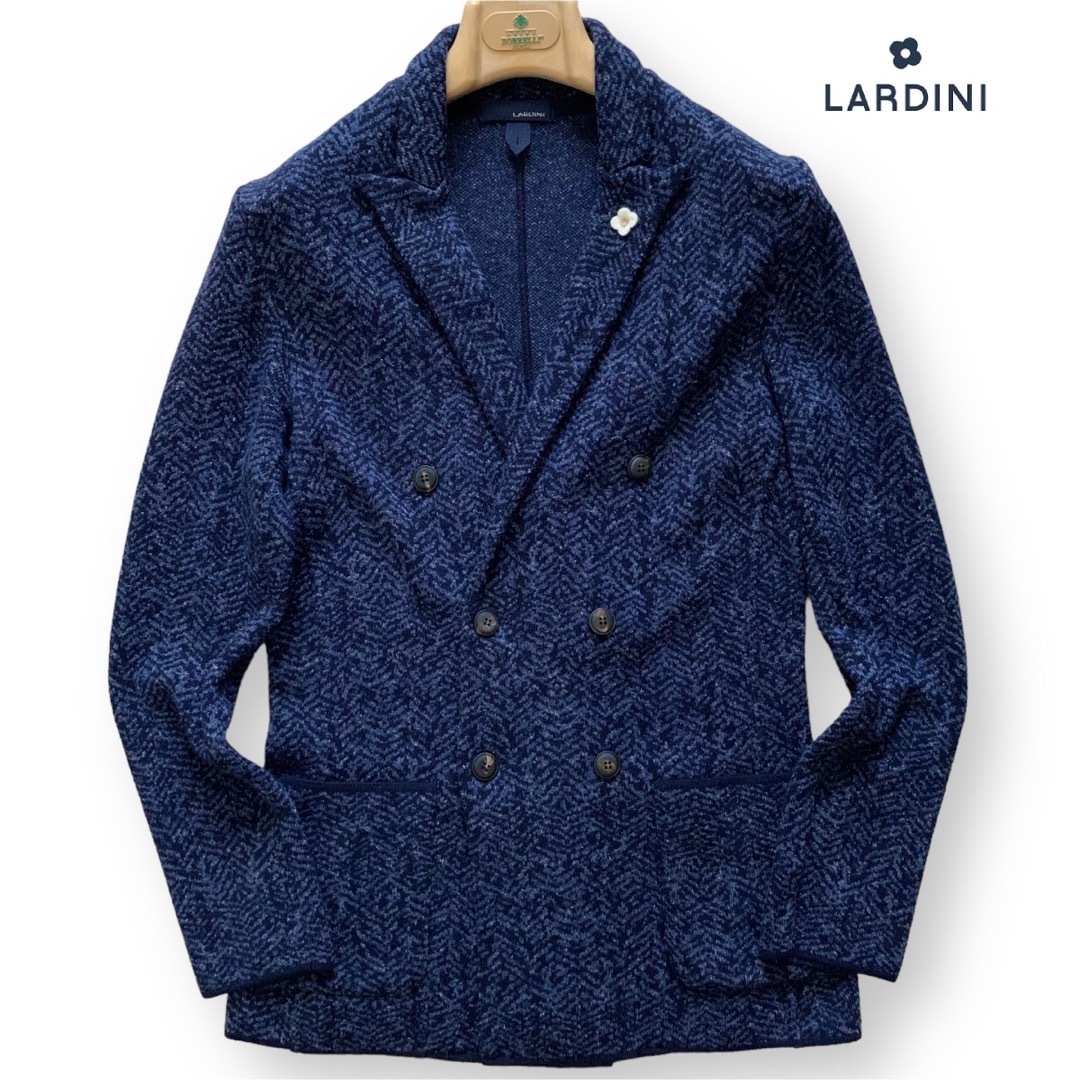 美品/LARDINI /ウールFlexニット/ヘリンボーン/ダブルジャケット | フリマアプリ ラクマ