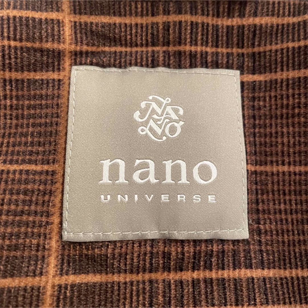 nano・universe(ナノユニバース)の定価28380円 ナノユニバース チェックコーデュロイステンカラーコート M メンズのジャケット/アウター(ステンカラーコート)の商品写真