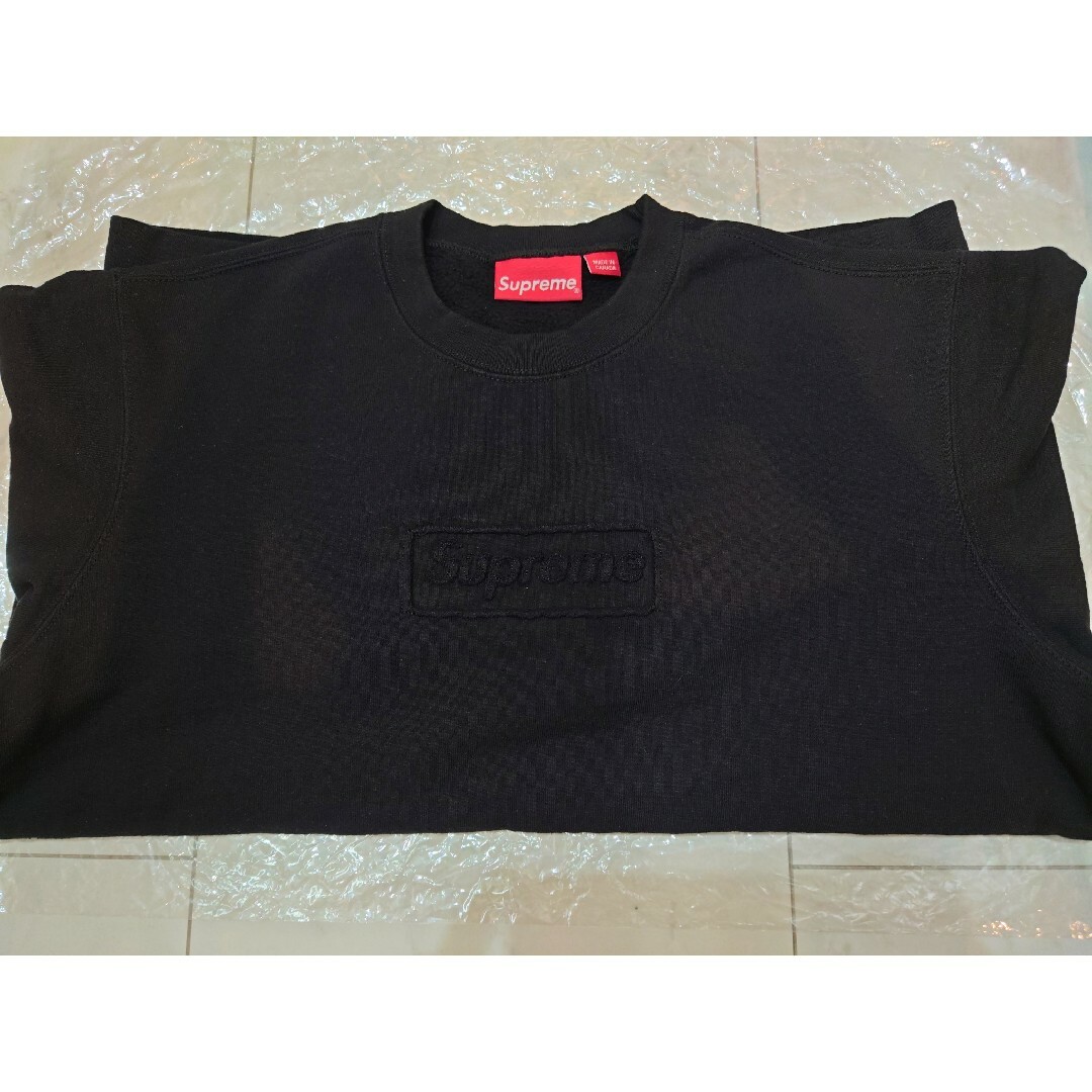 新品supreme Cutout Logo Crewneck 黒　L