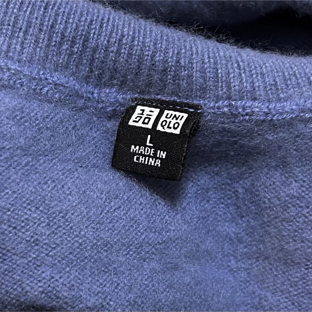UNIQLO(ユニクロ)のユニクロ　カシミヤニット　ブルー レディースのトップス(ニット/セーター)の商品写真