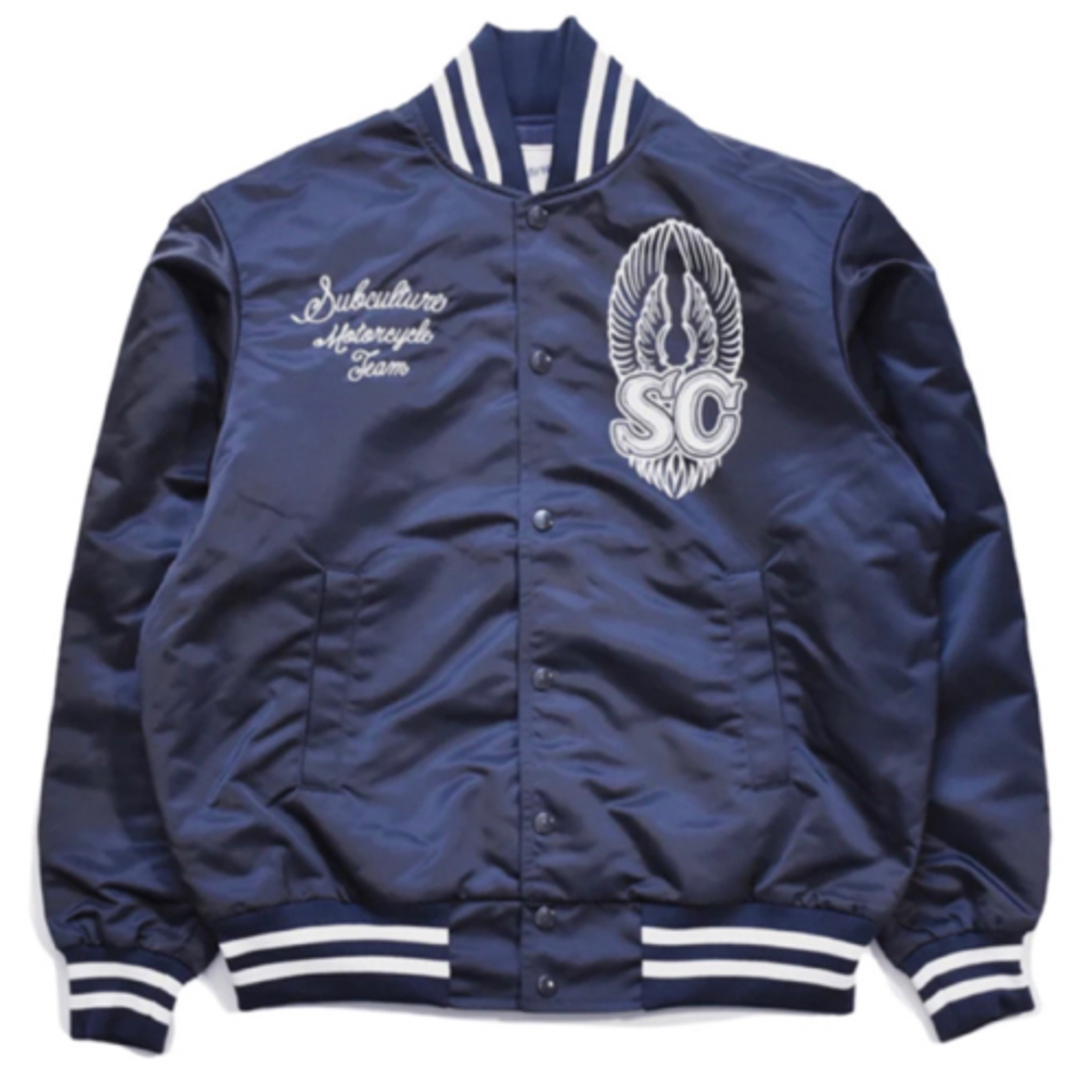 sc subculture TEAM JACKET / NAVYナイロンジャケット