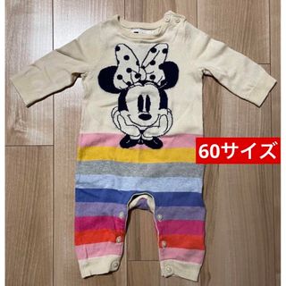 ベビーギャップ(babyGAP)のbaby GAP ミニーちゃんロンパース　カラフル　薄手(ロンパース)