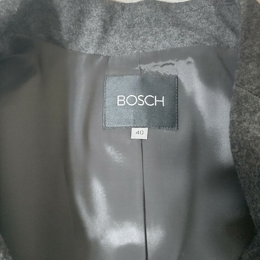 BOSCH(ボッシュ)のBOSCH　ウールテーラードジャケット　チャコールグレー　ウールジャケット レディースのジャケット/アウター(テーラードジャケット)の商品写真