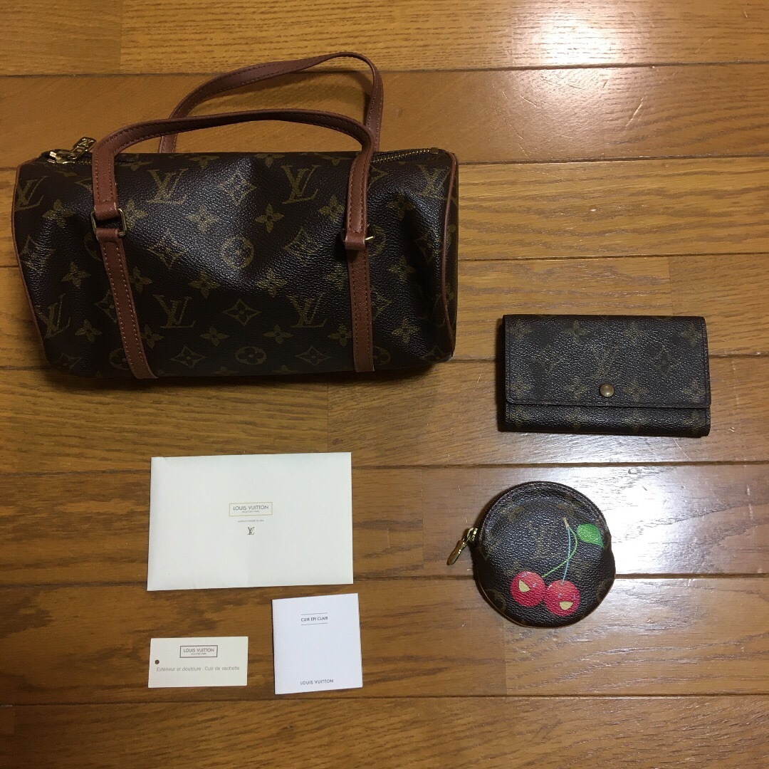 LOUISVUITTON ルイヴィトン　パピヨン　チェリー　財布