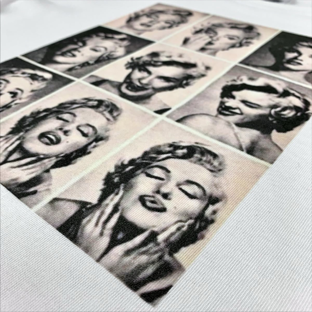 新品 マリリンモンロー 顔 フェイス セレクト レトロ セピア ロンT メンズのトップス(Tシャツ/カットソー(七分/長袖))の商品写真
