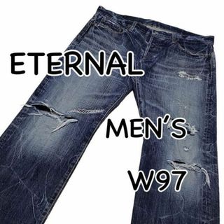 縦落ち 色落ち 抜群！！ETERNAL ボタンフライ ストレートデニムパンツ