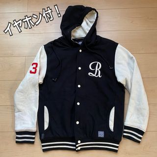 ロイヤル(roial)のROIAL ロイアル イヤホン付 スタジャン メンズ ジャケット ロイヤル 黒(ブルゾン)