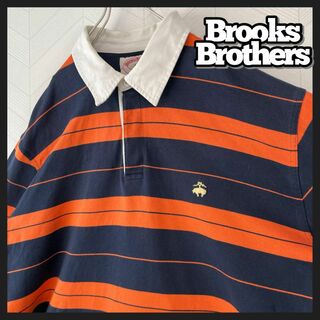 ブルックスブラザース(Brooks Brothers)のブルックスブラザーズ 長袖 ポロシャツ ボーダー マルチカラー ラガーシャツ(ポロシャツ)