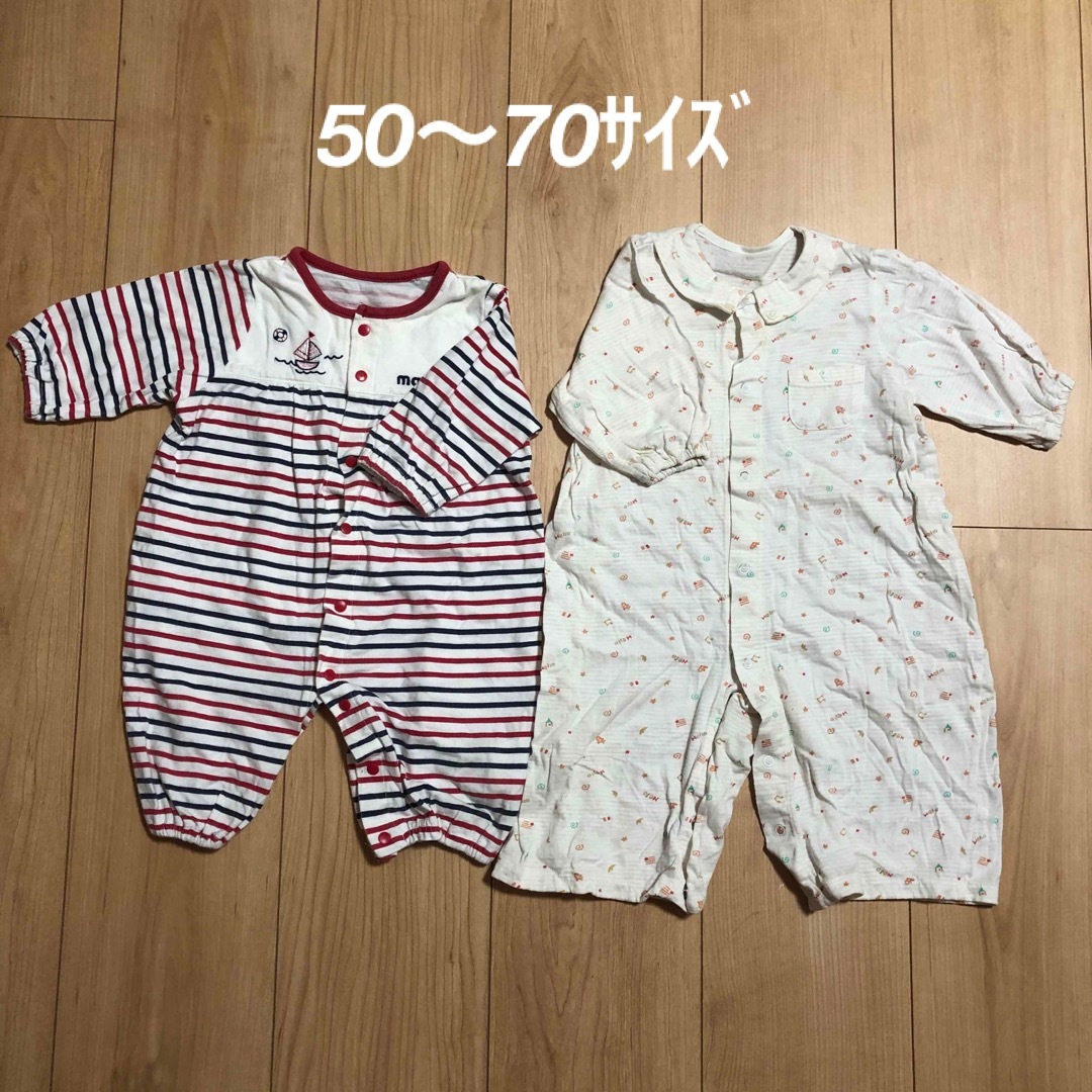 Branshes(ブランシェス)の子供服 ベビー まとめ売り女の子　50 60 70 キッズ/ベビー/マタニティのベビー服(~85cm)(ロンパース)の商品写真