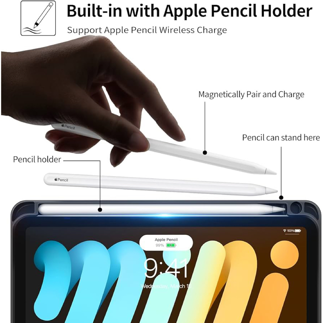 iPad Mini 第6世代 2021 タブレット ケース プレミアムPUレザー スマホ/家電/カメラのスマホアクセサリー(iPadケース)の商品写真