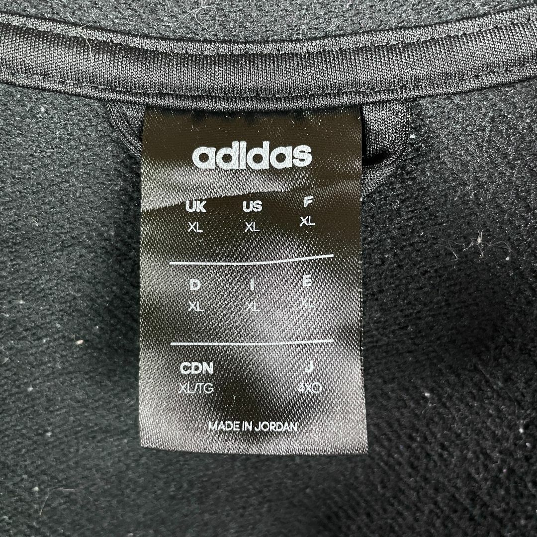 adidas(アディダス)のUSA古着 大きいサイズ アディダス ジップアップパーカー 文字ロゴ 3本ライン メンズのトップス(パーカー)の商品写真