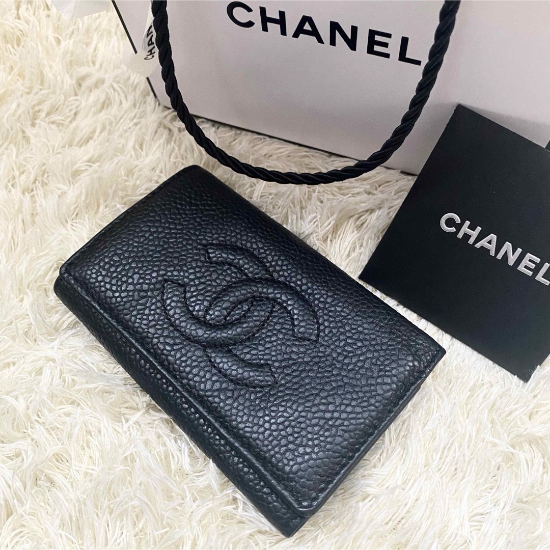 ☆当日発送☆ CHANEL シャネル ６連キーケース ココマーク キャビアスキン