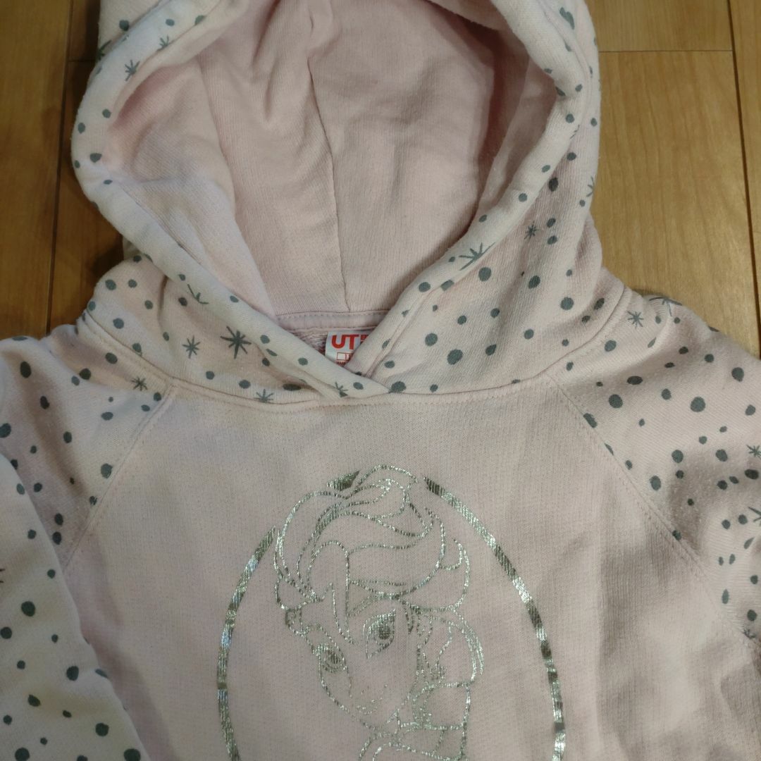 UNIQLO(ユニクロ)のアナ雪　エルサ　パーカー キッズ/ベビー/マタニティのキッズ服女の子用(90cm~)(ジャケット/上着)の商品写真