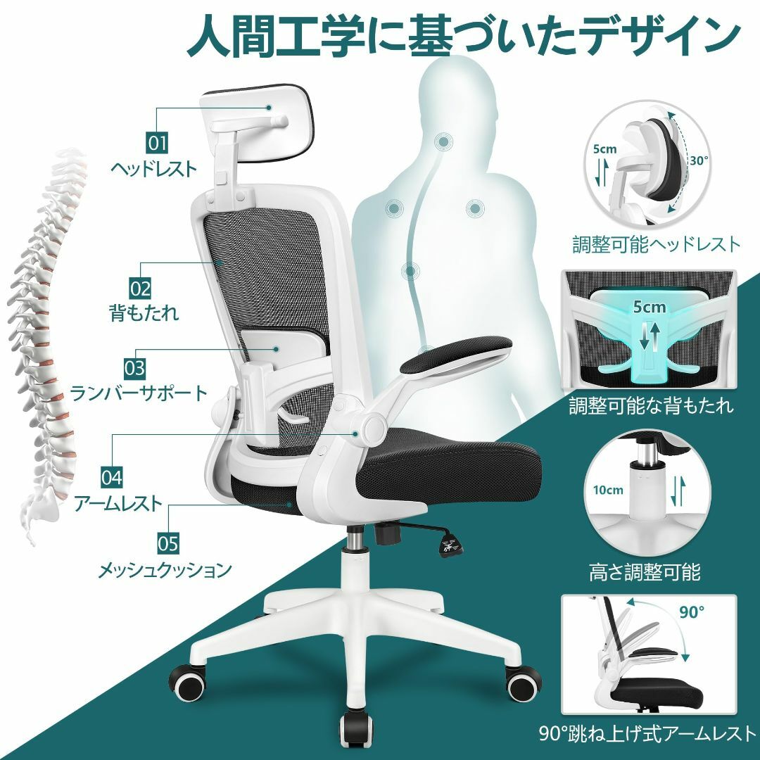 FelixKing オフィスチェア デスクチェア 椅子 テレワーク 疲れない 人