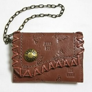 アナスイ(ANNA SUI)のアナスイ アンジェリーナ パスケース 名刺入れ 定期入れ 蝶 牛革 新品/訳有(名刺入れ/定期入れ)