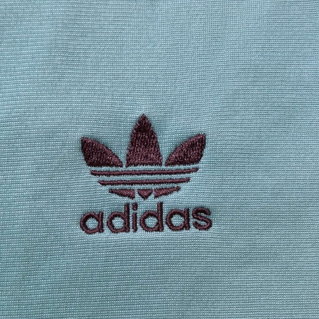 adidas アディダス トラックジャケット トレフォイル刺繍 L ブルー 紫