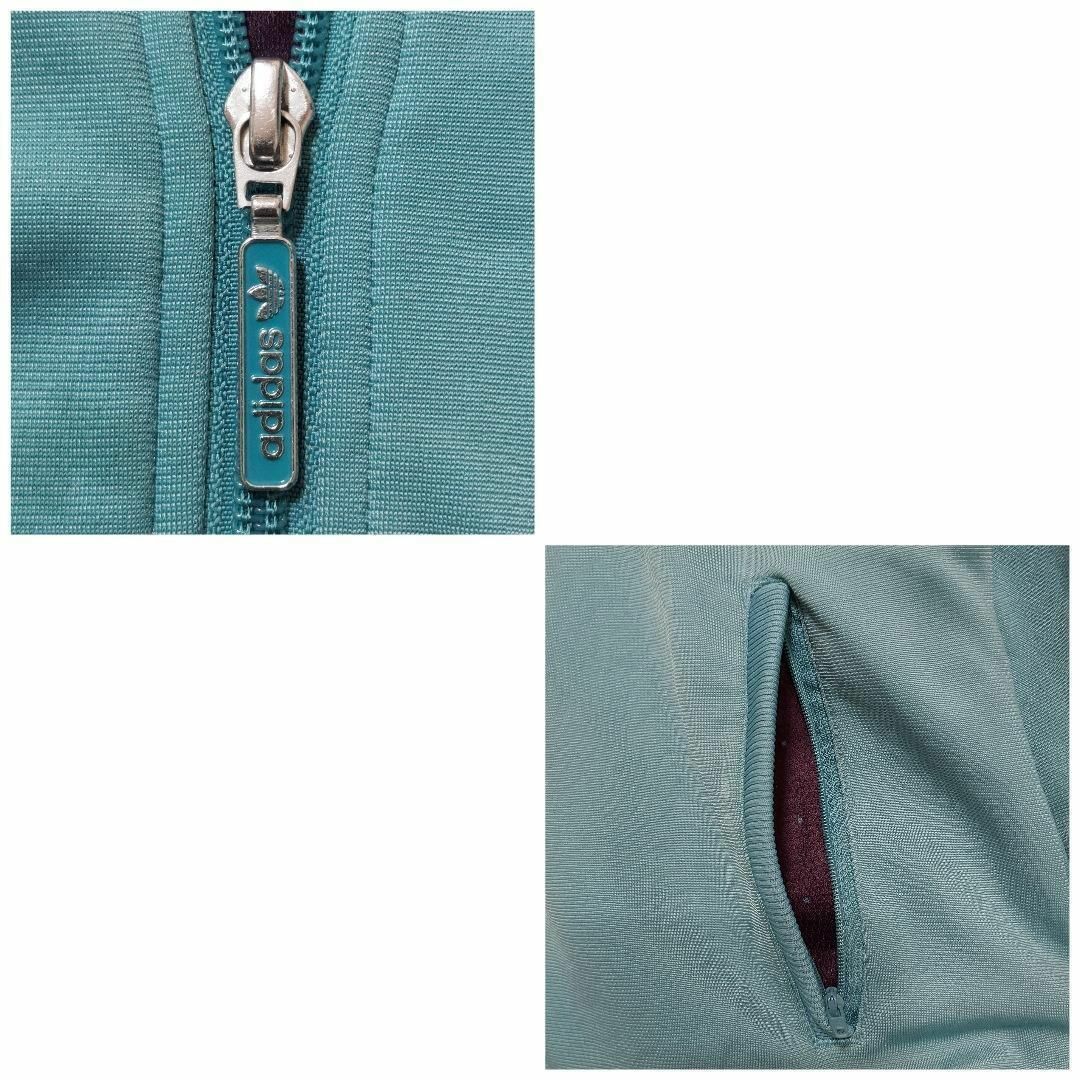 adidas アディダス トラックジャケット トレフォイル刺繍 L ブルー 紫