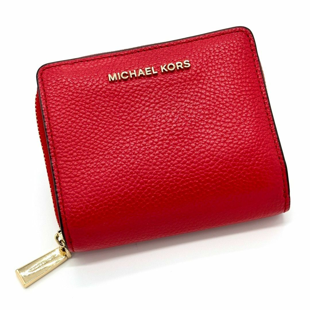 Michael Kors - マイケルコース レッド 二つ折り財布 ジェットセットの