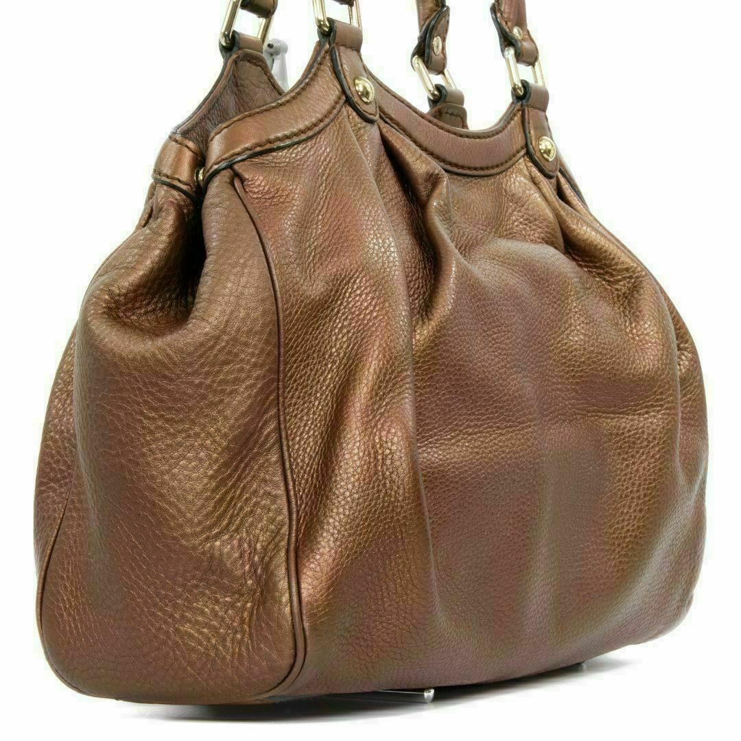 【全額返金保証・送料無料】グッチのハンドバッグ・正規品・外側美品・スーキー・希少