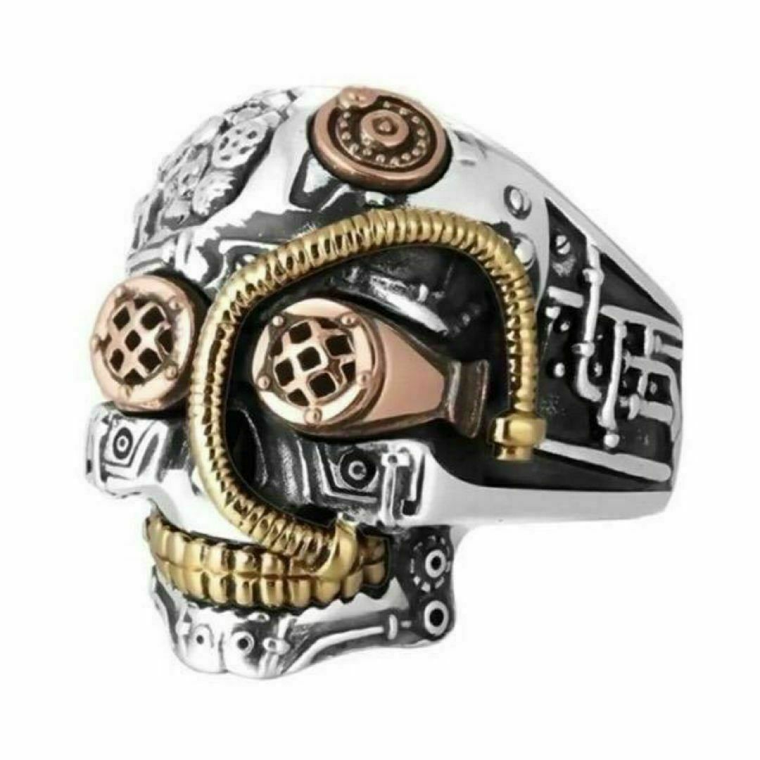 【A077】リング　メンズ　指輪　シルバー　骸骨　スカル　髑髏　20号 メンズのアクセサリー(リング(指輪))の商品写真