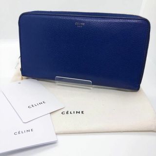 セリーヌ(celine)の【美品】セリーヌ 長財布 ラージ ジップウォレット ラウンドファスナー 青(財布)