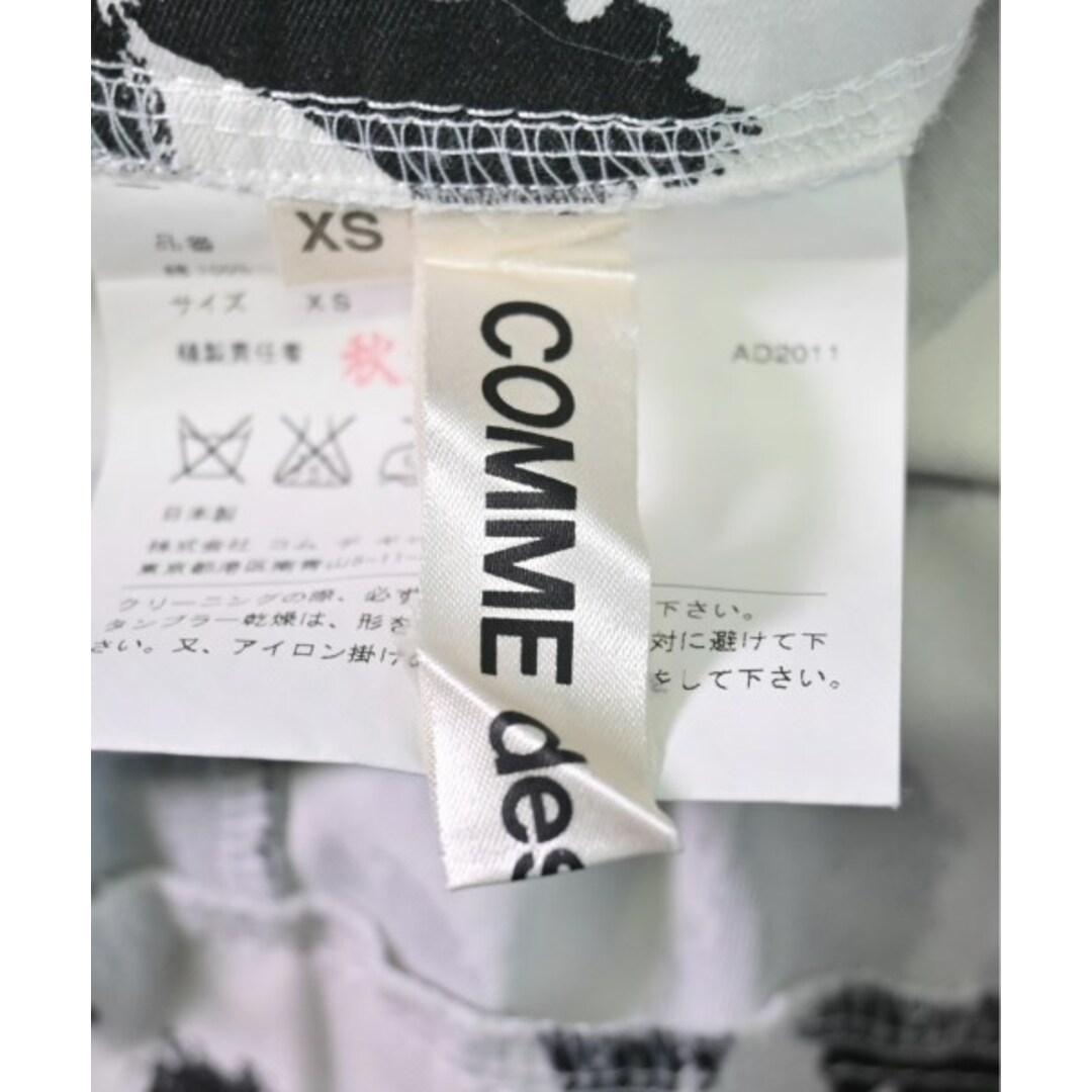 COMME des GARCONS ひざ丈スカート XS 白x黒(ゼブラ)