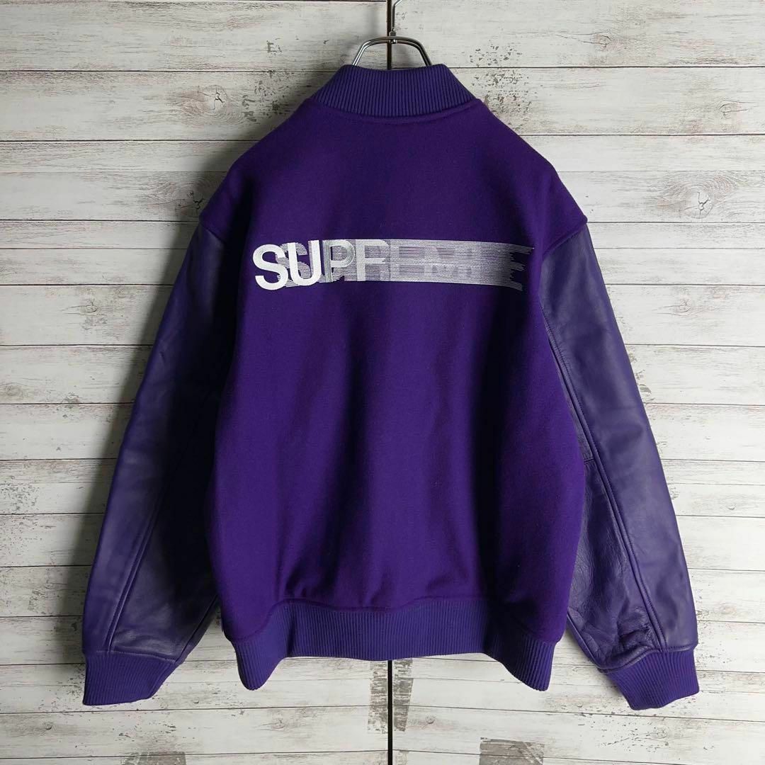 Supreme - 6654【即完売モデル】シュプリーム☆刺繍ロゴ袖レザー人気