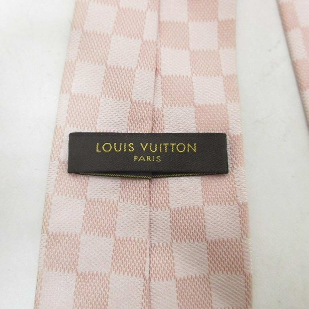 LOUIS VUITTON(ルイヴィトン)のルイヴィトン LOUIS VUITTON ダミエ ネクタイ フォーマル ピンク メンズのファッション小物(ネクタイ)の商品写真