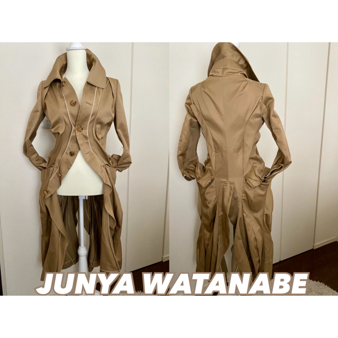 JUNYA WATANABE COMME des GARCONS ジュンヤワタナベ コムデギャルソン 06SS トレンチ再構築 ジャケット レディース ベージュ JQ-J006