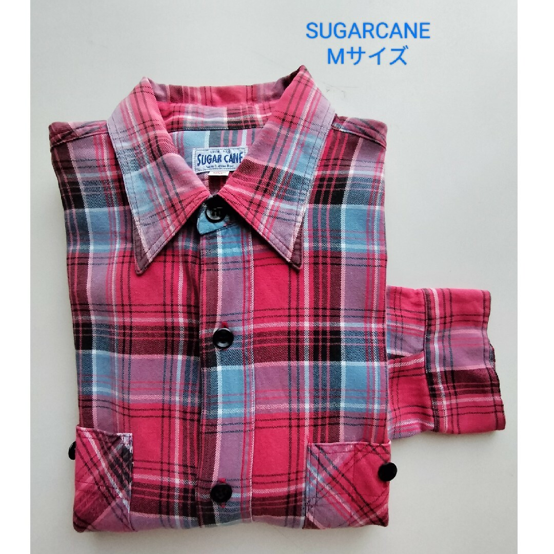 Sugar Cane(シュガーケーン)のいい感じに育った★SUGARCANE★チェックワークシャツ★USED★M メンズのトップス(シャツ)の商品写真