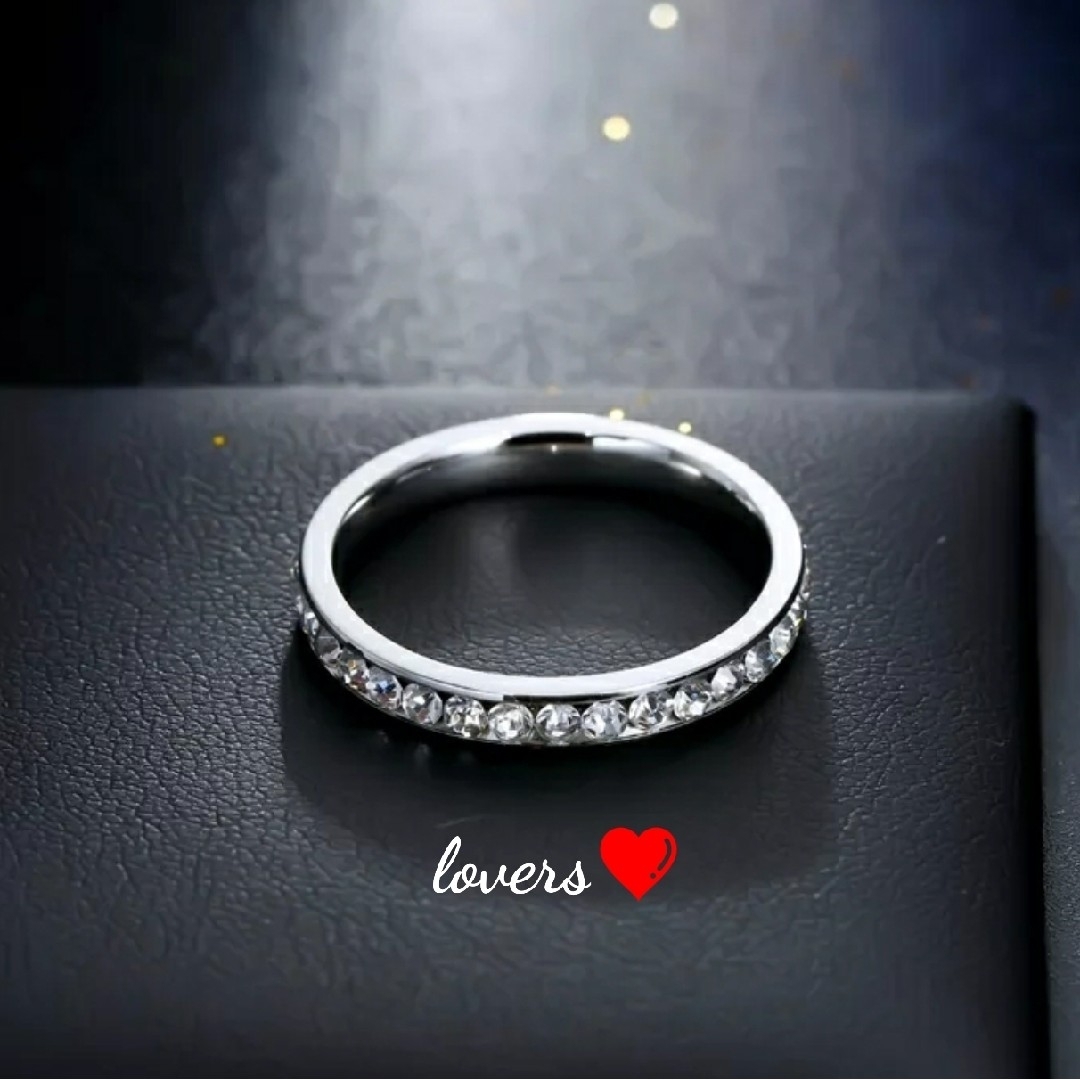 送料無料20号クロムシルバースーパーCZダイヤステンレスフルエタニティリング指輪 メンズのアクセサリー(リング(指輪))の商品写真