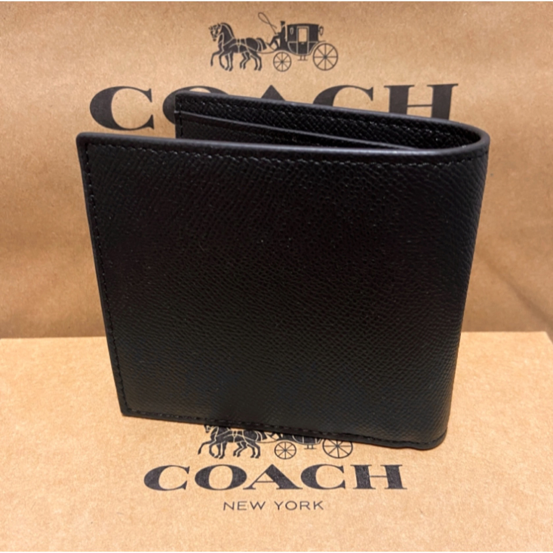 COACH - 贈り物にも☆コーチ スリム クロスグレインレザー ミニマル 二 ...