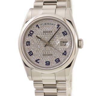 ロレックス(ROLEX)のロレックス  デイデイト 36 パヴェ 118206 自動巻き メンズ(腕時計(アナログ))