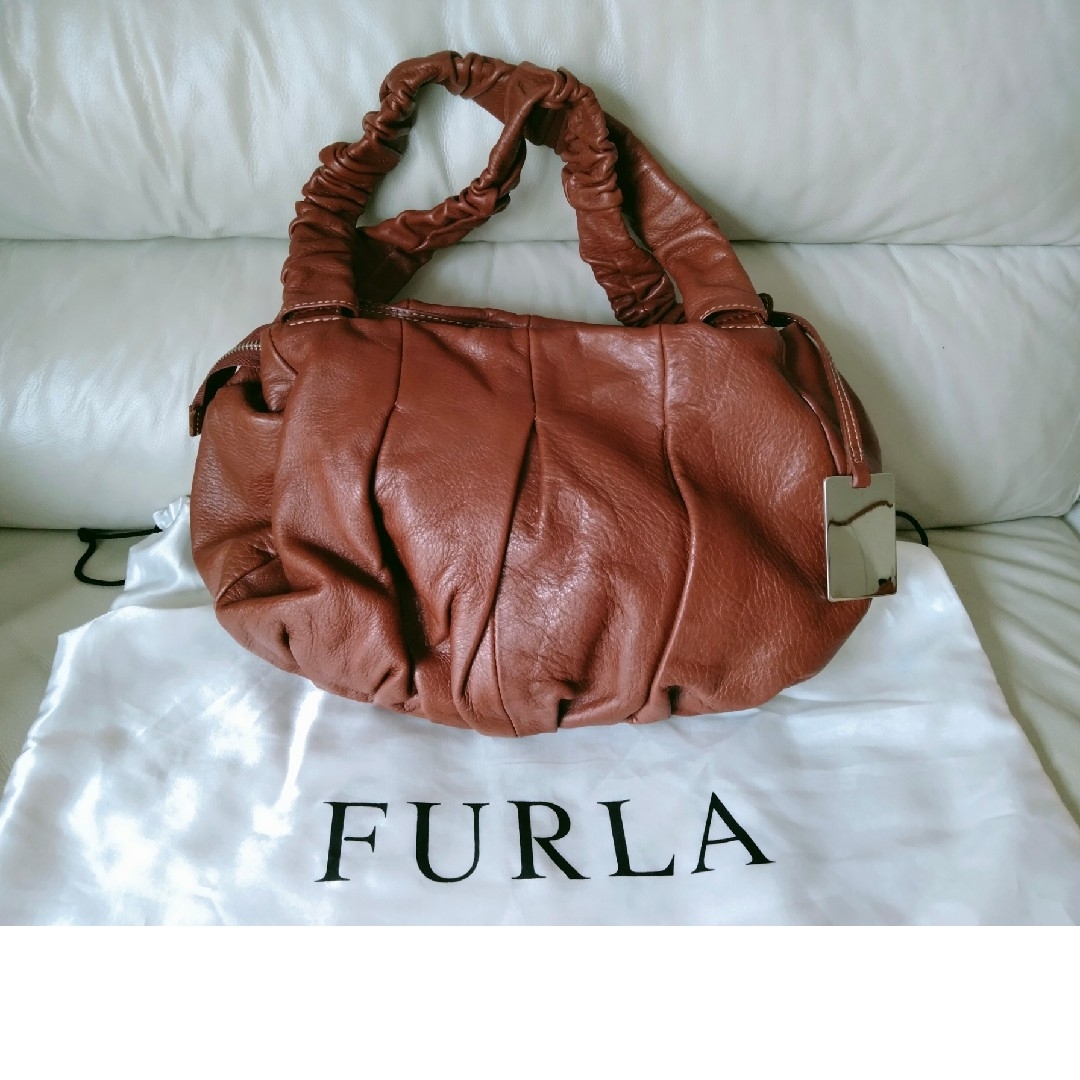 FURLA フルラ ハンドバッグ 茶　ブラウン　バッグ