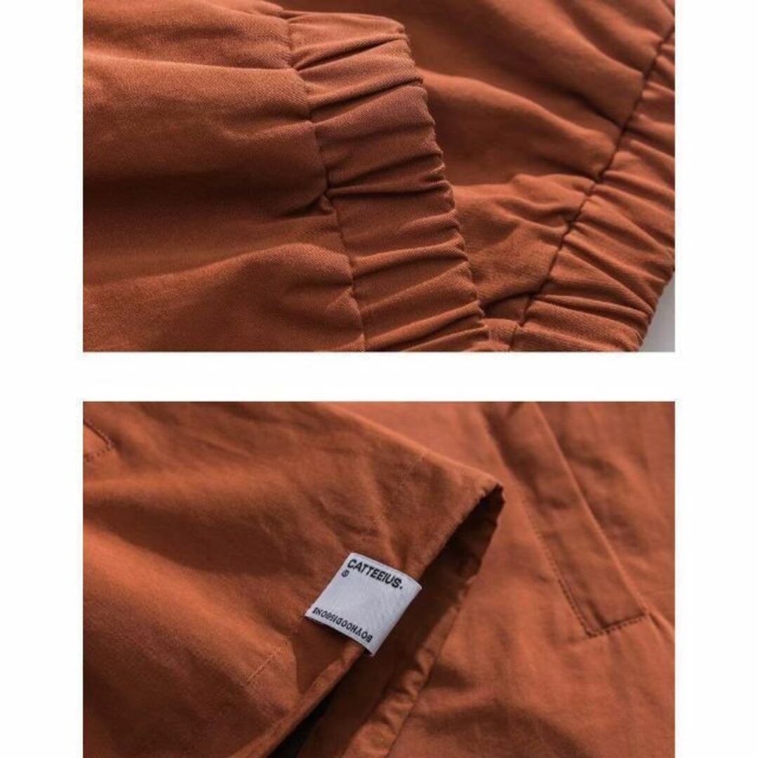 アノラック ハーフジップ フーディ マウンテンパーカー L オレンジブラウン メンズのジャケット/アウター(マウンテンパーカー)の商品写真