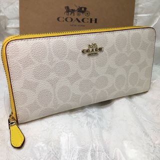 コーチ(COACH)の贈り物にも☆コーチ 金運 おしゃれイエローエッジ 長財布(財布)