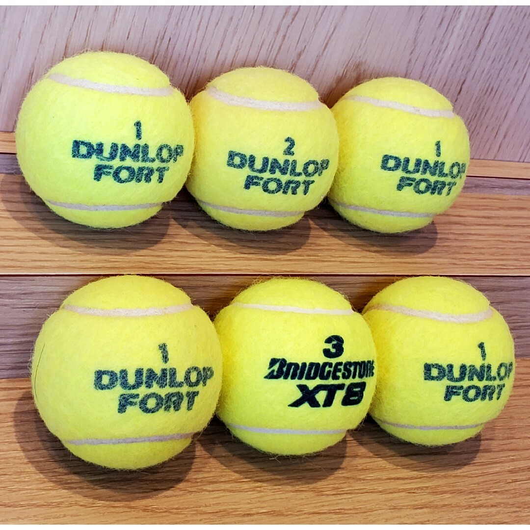 BRIDGESTONE(ブリヂストン)の【新品】テニスボール 6個 DUNLOP6 ブリジストン1 硬式 イエロー スポーツ/アウトドアのテニス(ボール)の商品写真