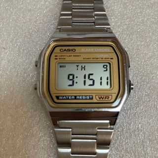 カシオ(CASIO)のチープカシオ A158WE  レトロ  逆輸入(腕時計(デジタル))