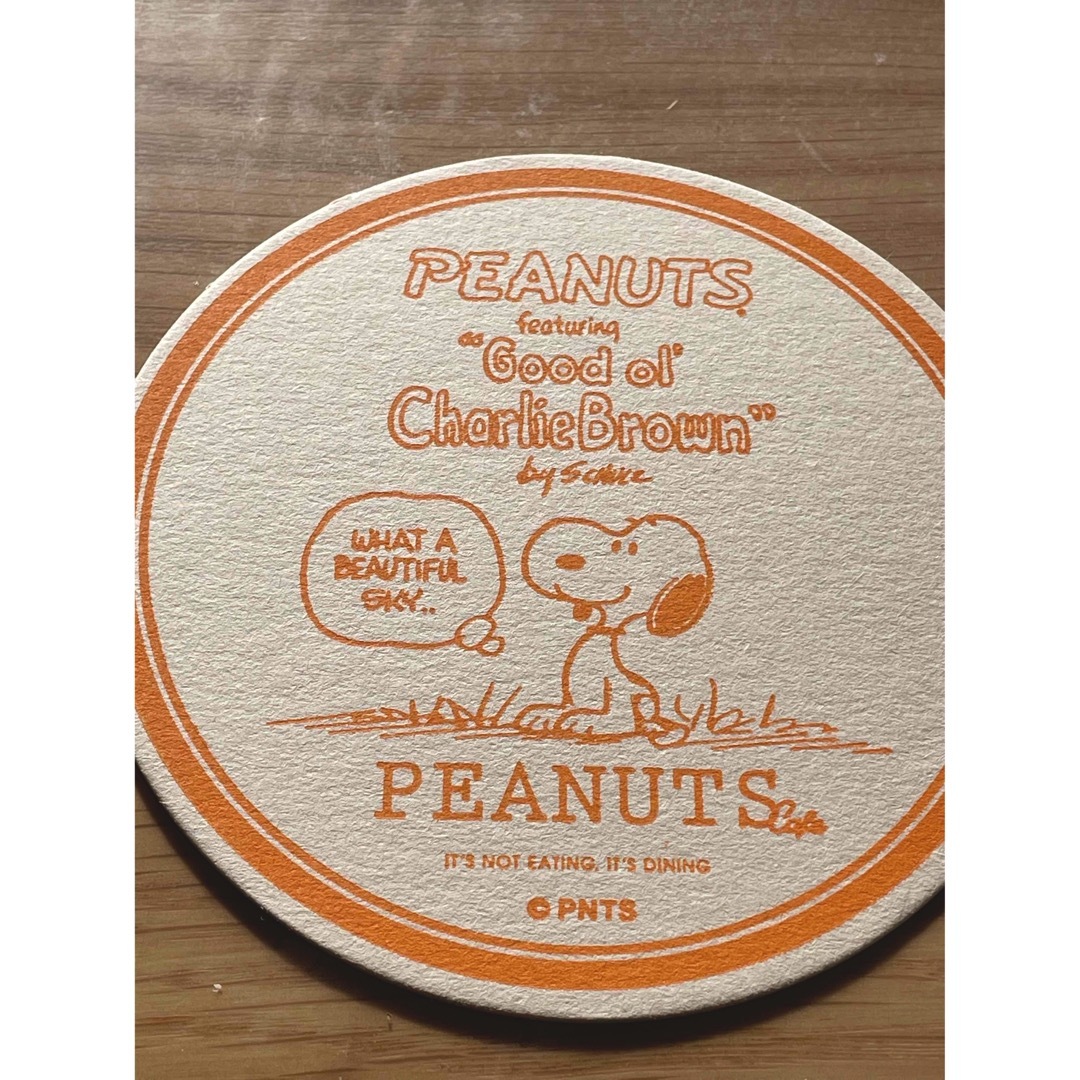 PEANUTS(ピーナッツ)のスヌーピーカフェ　コースター　スヌーピー エンタメ/ホビーのおもちゃ/ぬいぐるみ(キャラクターグッズ)の商品写真