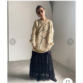 アメリヴィンテージ(Ameri VINTAGE)のAMERI NUDE LINE KNIT アメリヌードラインニット(ニット/セーター)